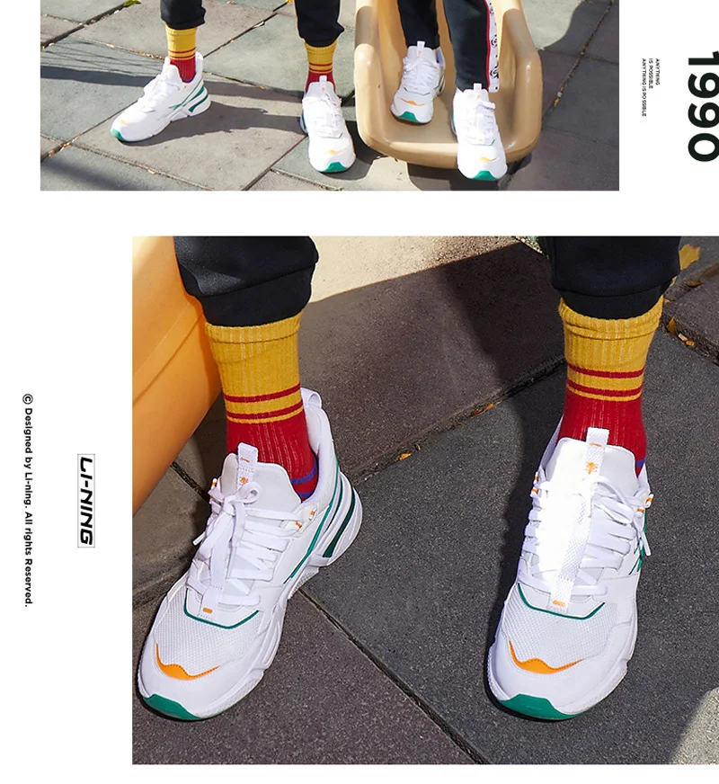 Li-Ning/Мужская классическая обувь 001; стиль жизни; обувь для папы в стиле ретро; удобная спортивная обувь с подкладкой; кроссовки для отдыха; AGCP021 YXB260