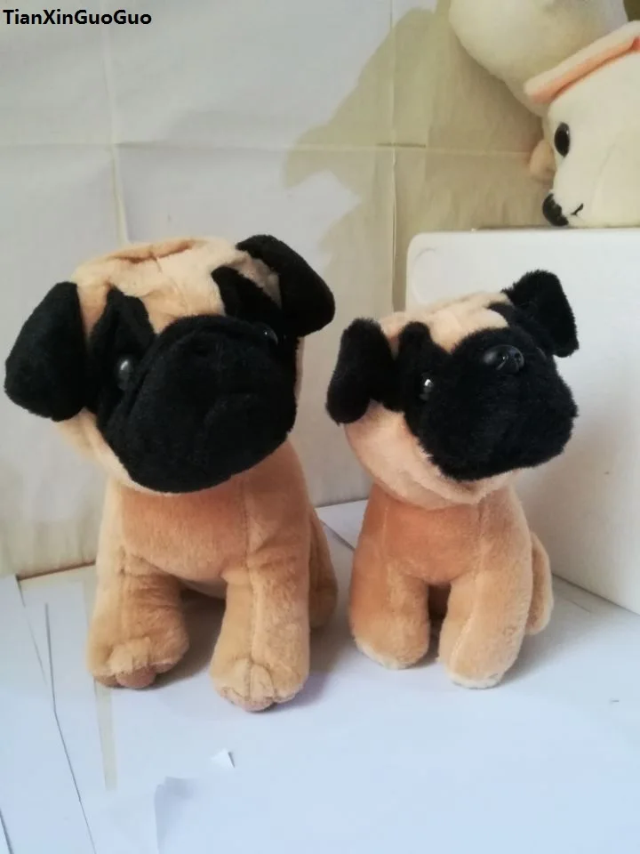 

cute shar pei dog 18cm and 22cm plush toy squatting dog soft doll one lot/ 2 pieces, birthday gift s2014