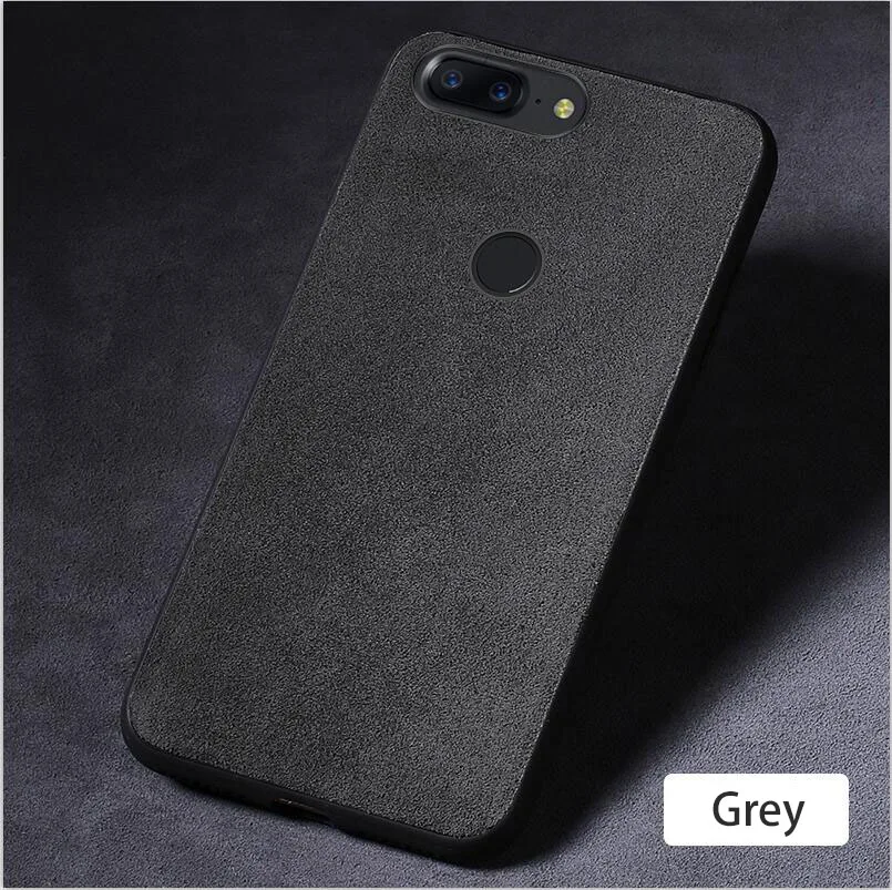 Gray Роскошный кожаный чехол для телефона для oneplus 7, чехол из замши, мягкая задняя крышка для oneplus 7 pro one plus 6 6t 5 5 t, водонепроницаемый - Color: Gray
