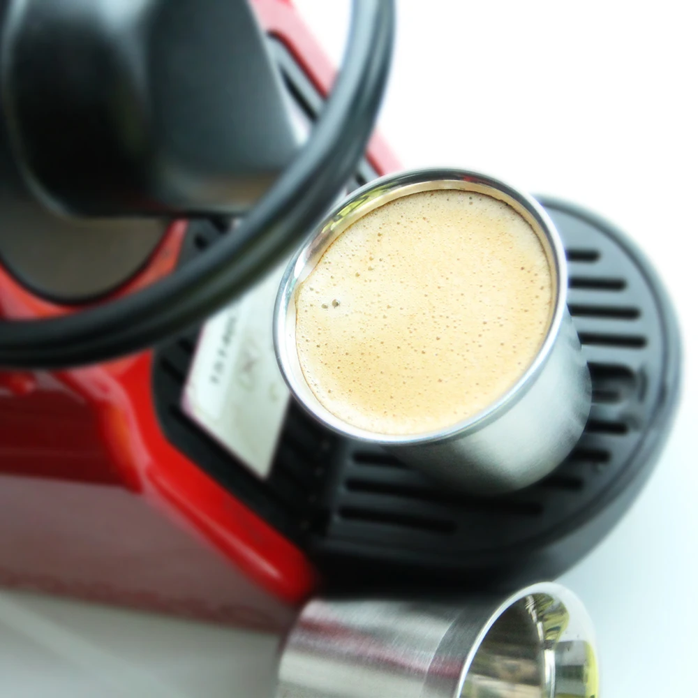 Nespresso чашки Pixie эспрессо из нержавеющей стали кофе Nescafe с двойными стенками термокапсулы кофейная чашка кофейная кружка
