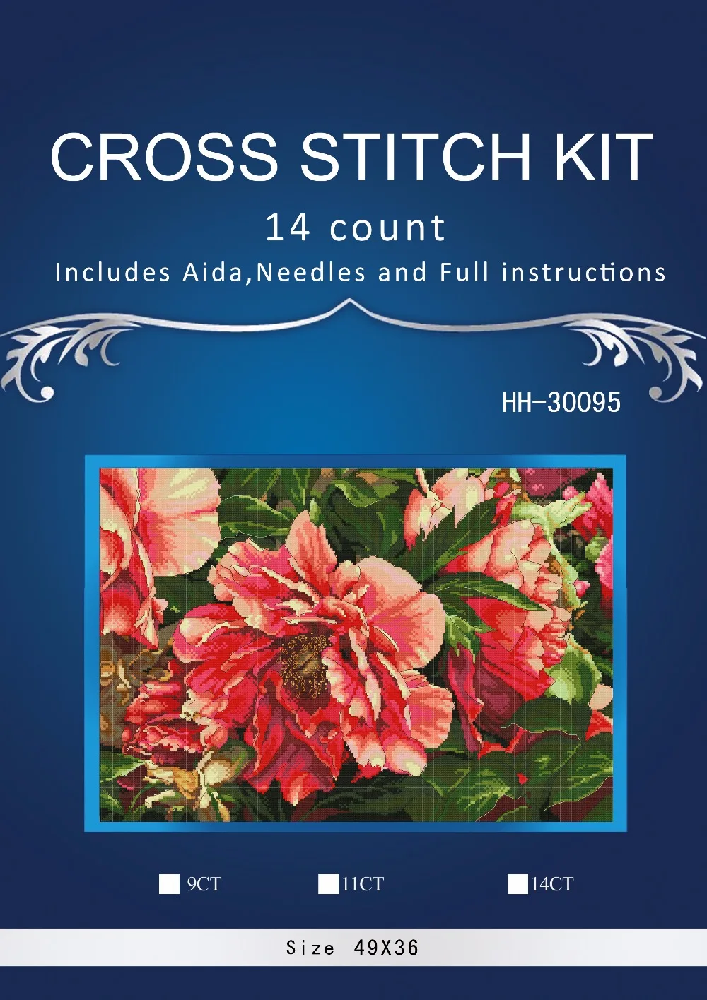 Бесплатная доставка высокое качество милый набор с счетным крестом коралловые