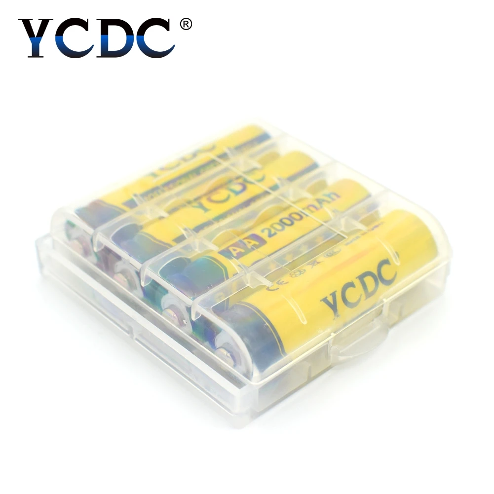 Аккумуляторы YCDC 4x Ni MH AA 1 2 в 2000 мАч|aa rechargeable battery|battery 1.2vrechargeable battery |