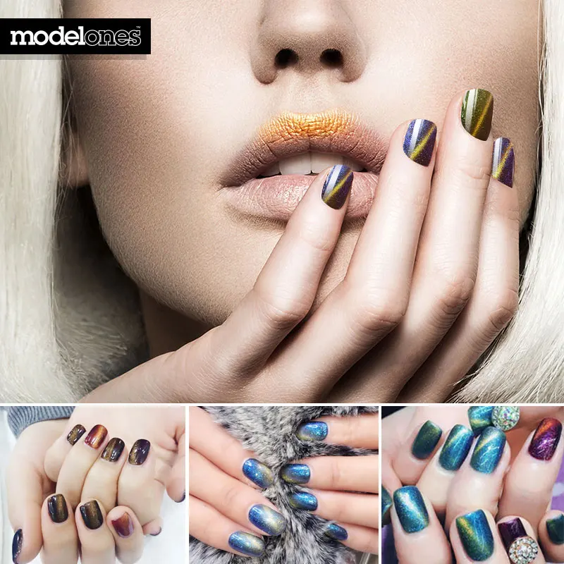 Modelones 10 мл Магнитный &quotхамелеон&quot УФ Гель лак замочить от кошачьих глаз гель для