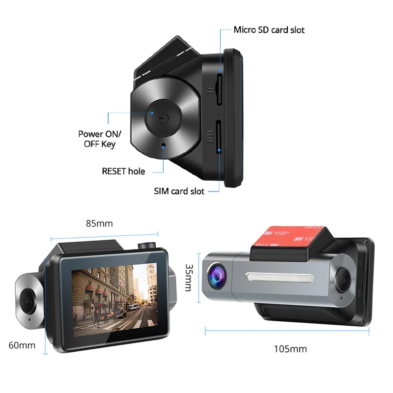Camlive K9 3G dash camera 3 0 IPS сенсорный экран RAM512MB и ROM4GB скрытый автомобильный