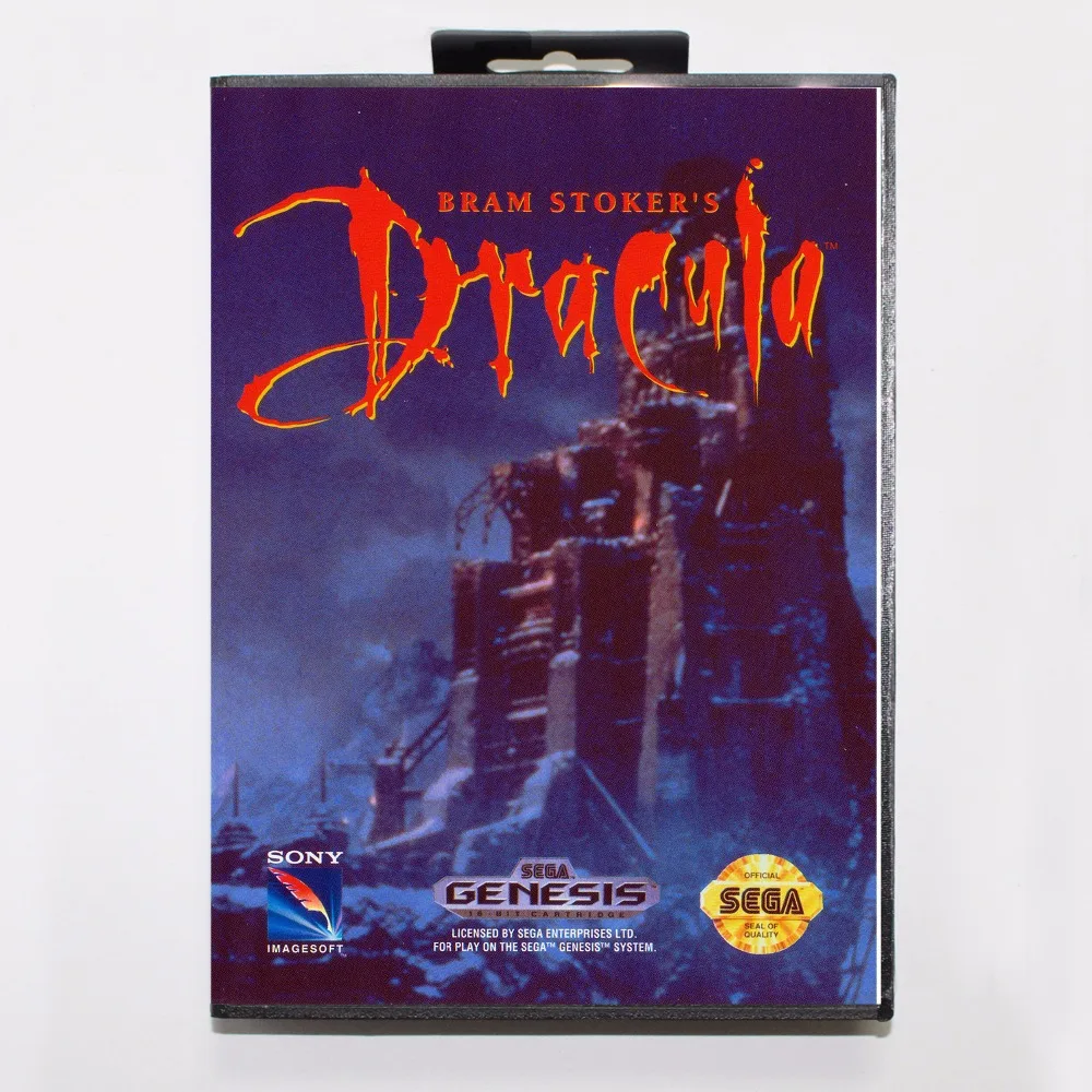 

Bram Stoker's Dracula Game Cartridge 16 bit MD Game Card With Retail Box For Sega Mega Drive For Genesis