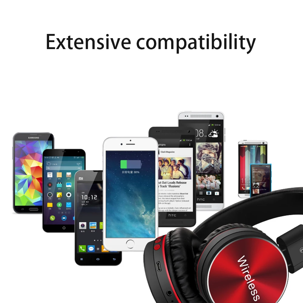 LOPPO Blutooth наушники с микрофоном беспроводные стерео Поддержка TF MP3 HIFI Музыкальная