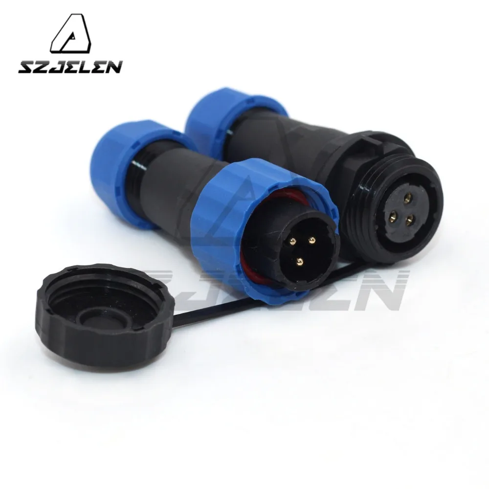 

waterproof connector SD16 3pin Power wire connectors, cable connectors , IP67 16mm