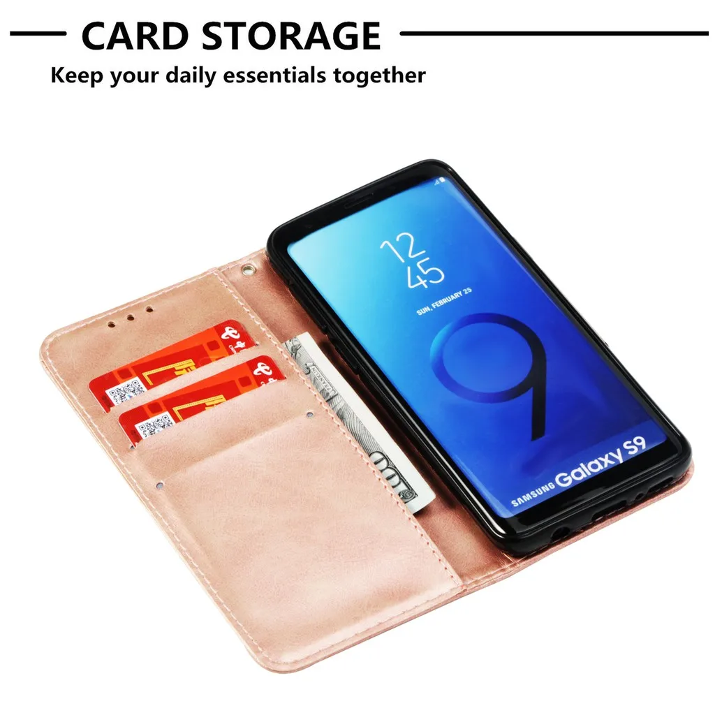 Чехол книжка zeallion для самсунга S8 S9 Plus A8 J2 Pro 2018 Note 8 из искусственной кожи в стиле