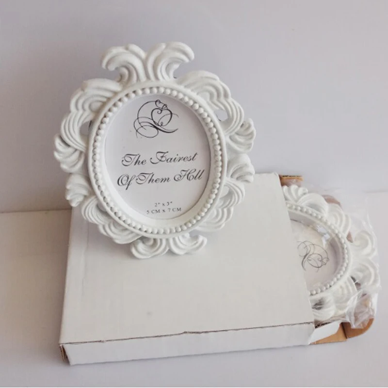 100 шт. новая 2016 Красивая овальная маленькая фоторамка в стиле барокко модный