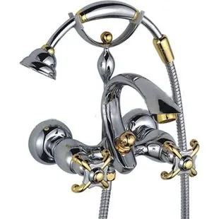 Роскошный Ретро Медный Золотой легкий душ Набор Ванна Европейский Стиль телефон