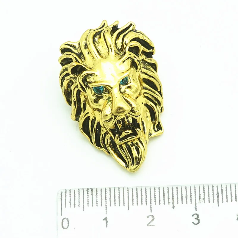 Мода красота злой Золотой Лев 30 мм металлические кнопки оснастки подходят DIY 18