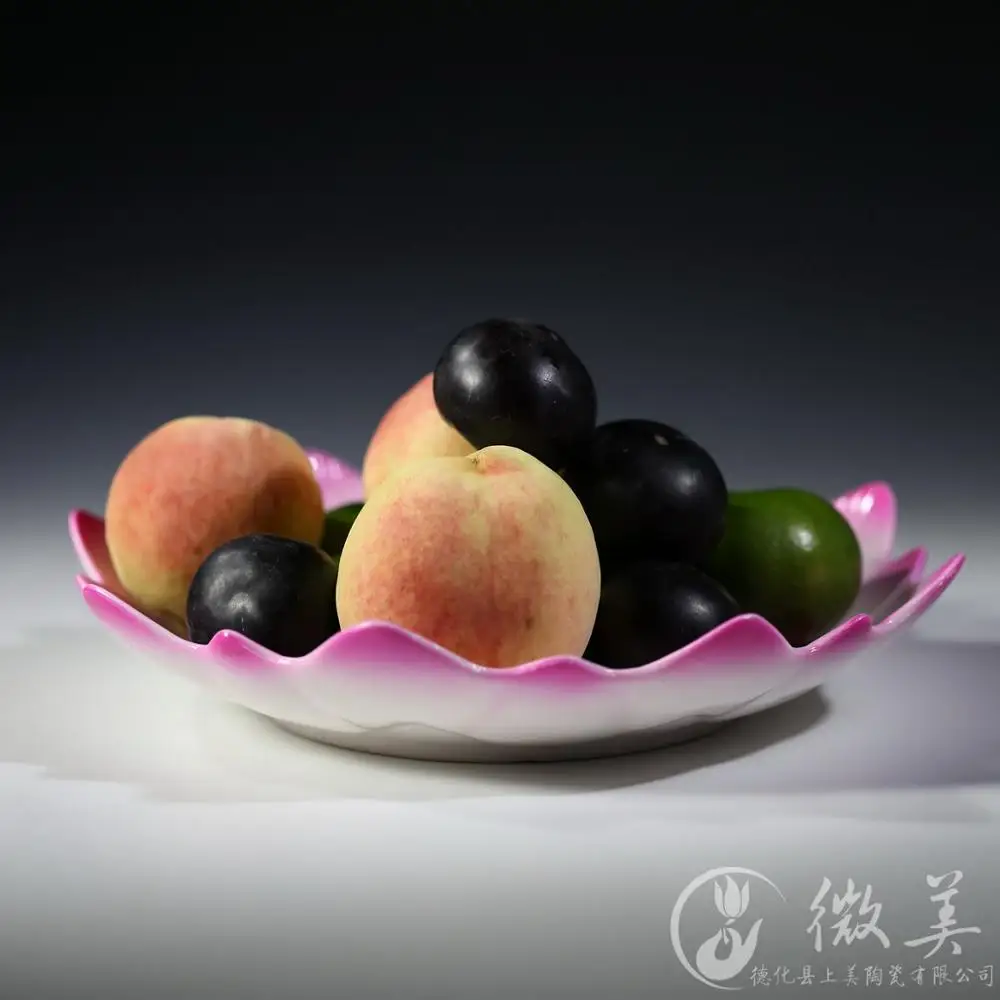 10 дюймовый трехслойный Лотос Будда фрукты для фруктов Тарелка фарфоровая диск