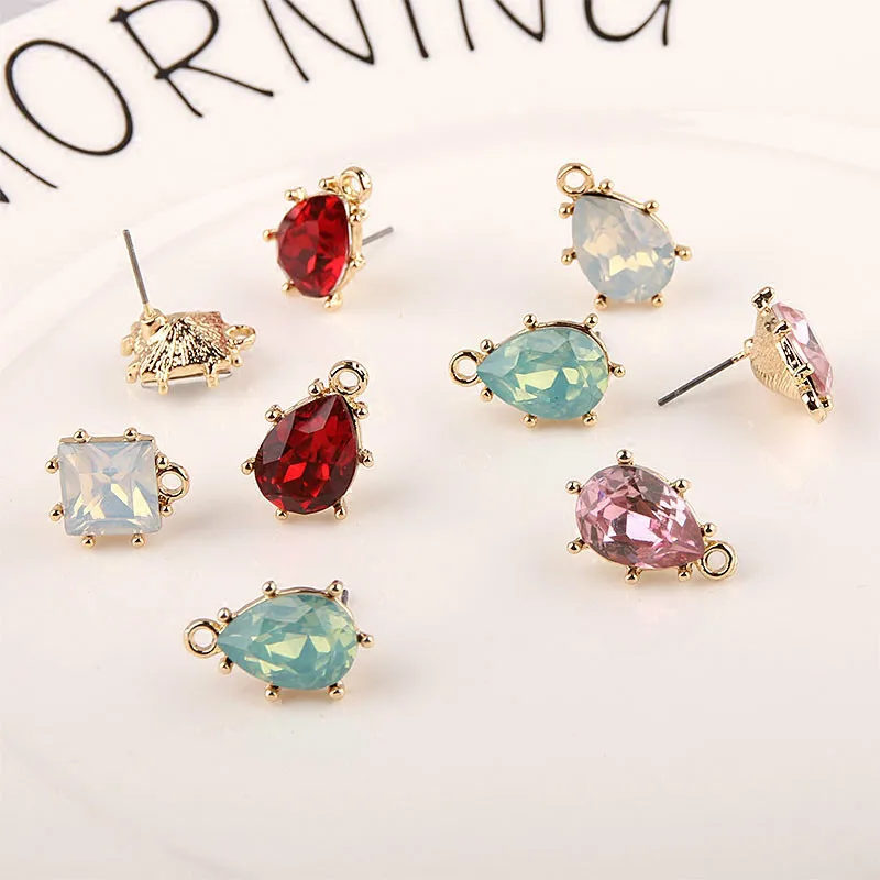 DIY алмазные серьги корейские в форме слезы из сплава универсальные летние