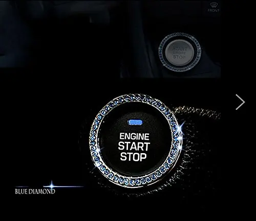 Кристалл горный хрусталь автомобиля Bling кольцо эмблема наклейка аксессуары для авто запуска двигателя