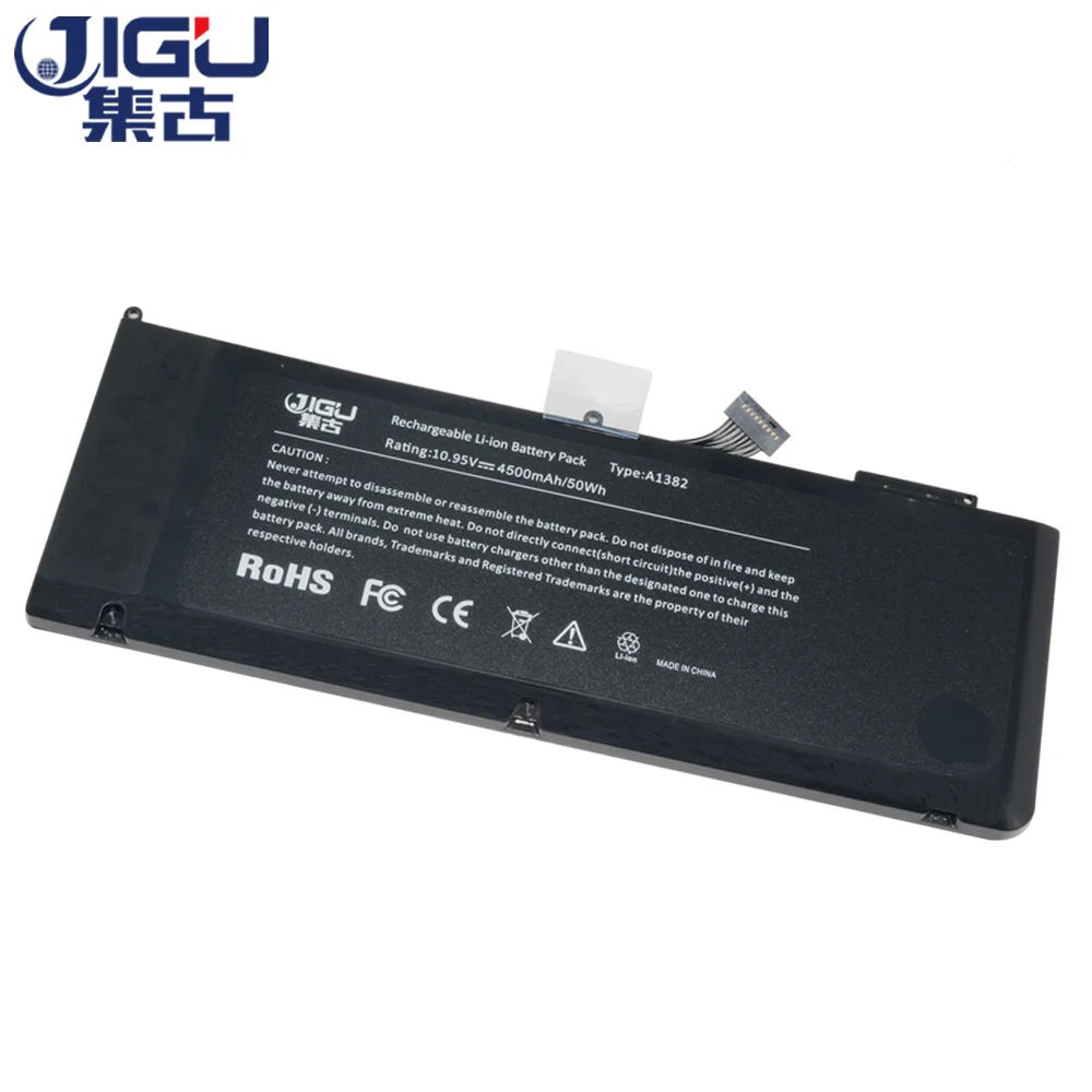 

JIGU For Apple For MacBook Pro 15" A1286 MC721 MC723 MC847 MD318 MD322 MD103 (2010-2012 Version) Replace: A1382 Laptop Battery