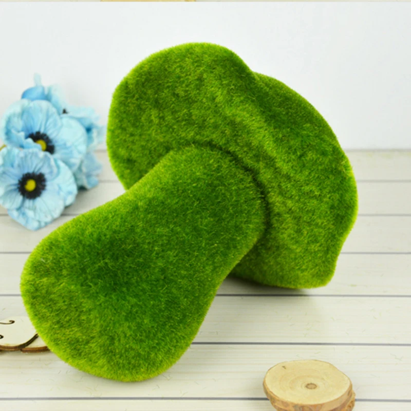 Декоративный мох гриб искусственная зеленая трава для демонстрации стола