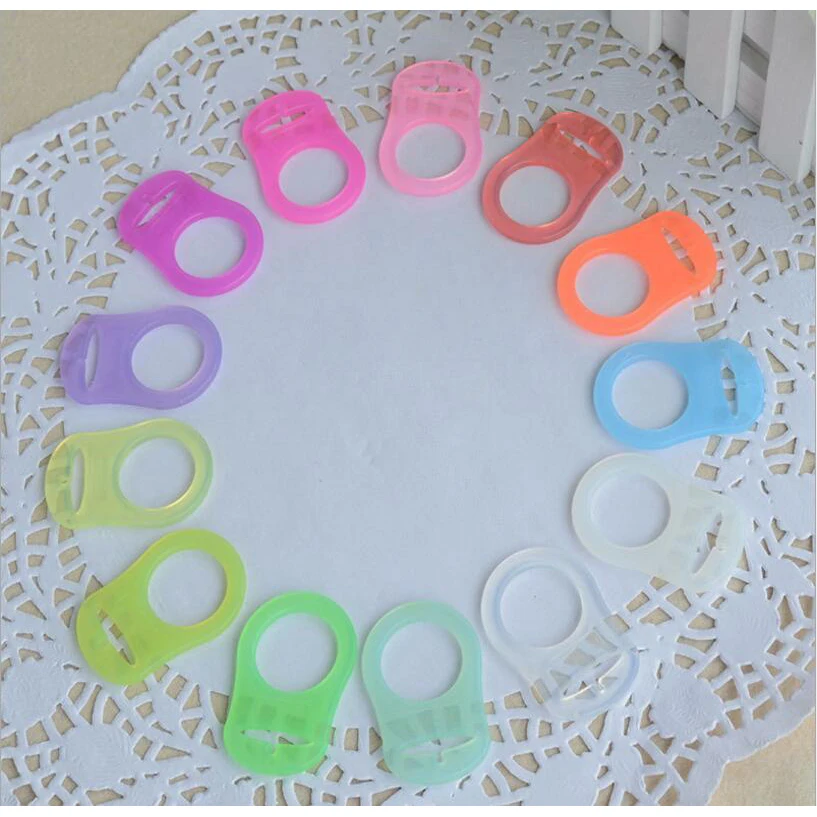 100 шт./компл. смешанные цвета силиконовая детская пустышка адаптер кольца