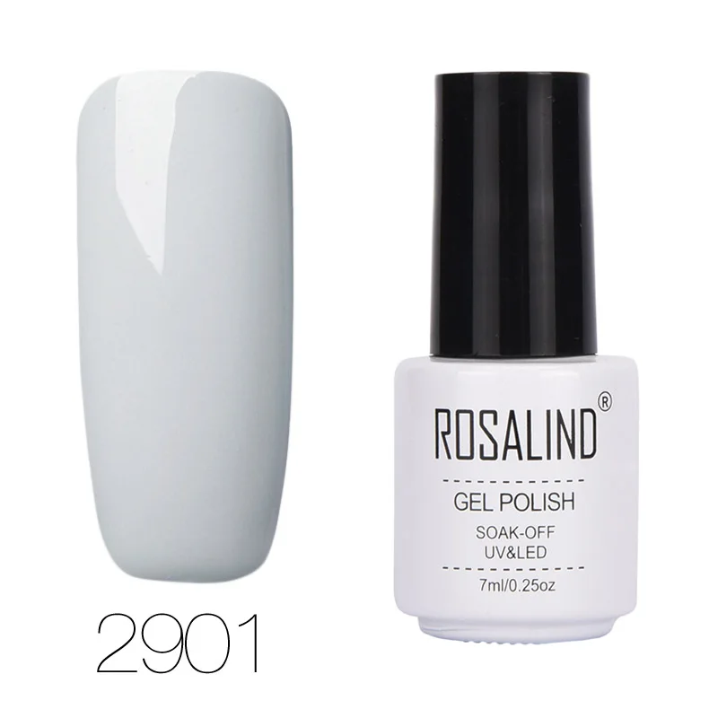 RC2901 ROSALIND гель 1S 7 мл Лак для ногтей Полупостоянный замачиваемый салонный УФ-гель для ногтей верхнее Базовое покрытие необходимые гель-лаки - Цвет: RC2901