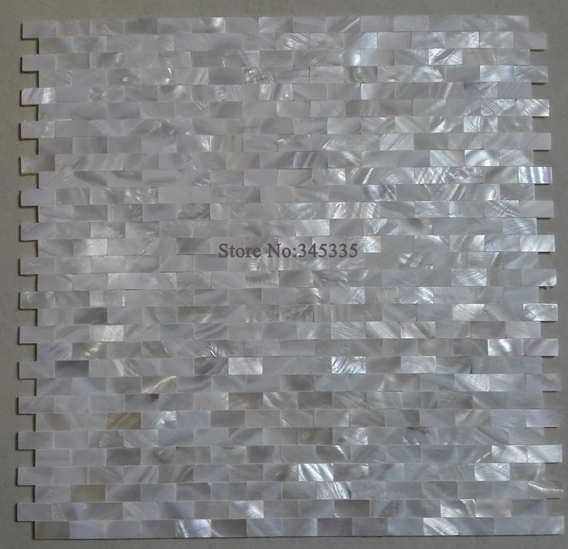 Кирпич чистый белый мать плитки из жемчужная мозаика кухня фартук Ванная Кухня