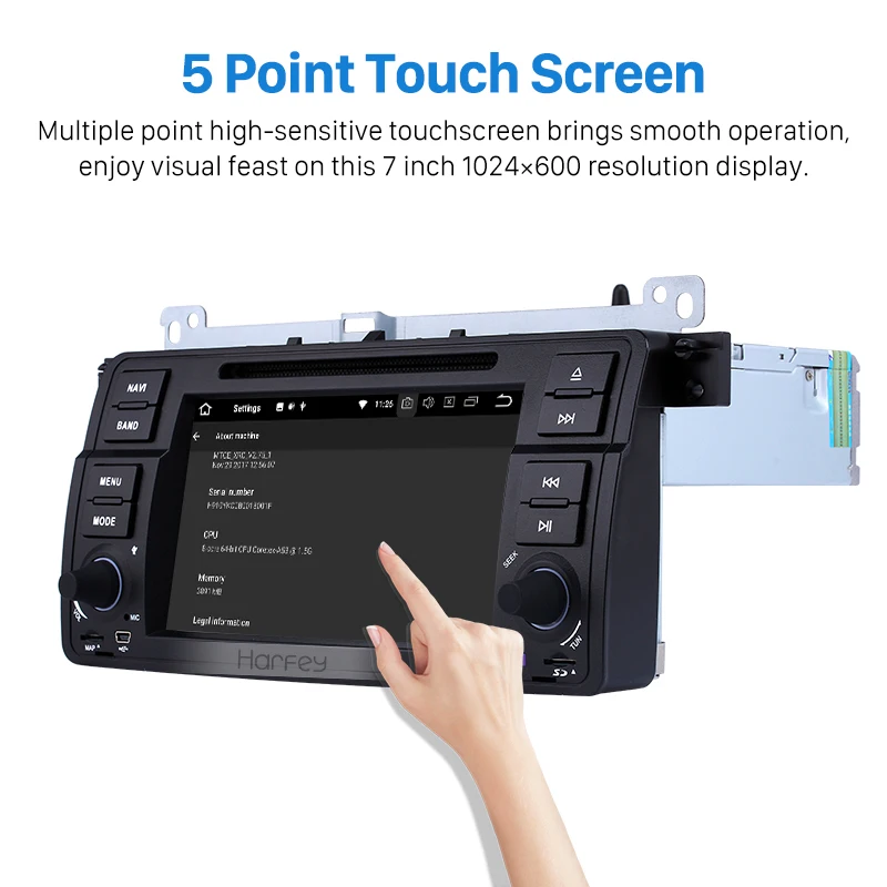 Harfey Android 8 0 7 дюймов 1Din автомобиля радио для Rover 75 мг ZT MG7 M3 BMW E46 316i 318i gps
