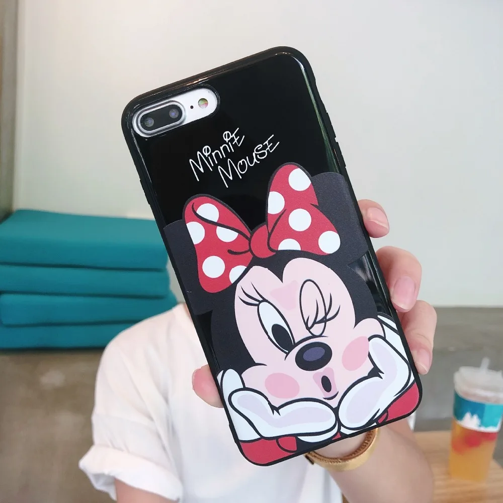 YIJIAMO чехол для телефона iPhone6 7 8 Plus Мягкий IPhone X Веселый Микки Маус Чехол мобильного