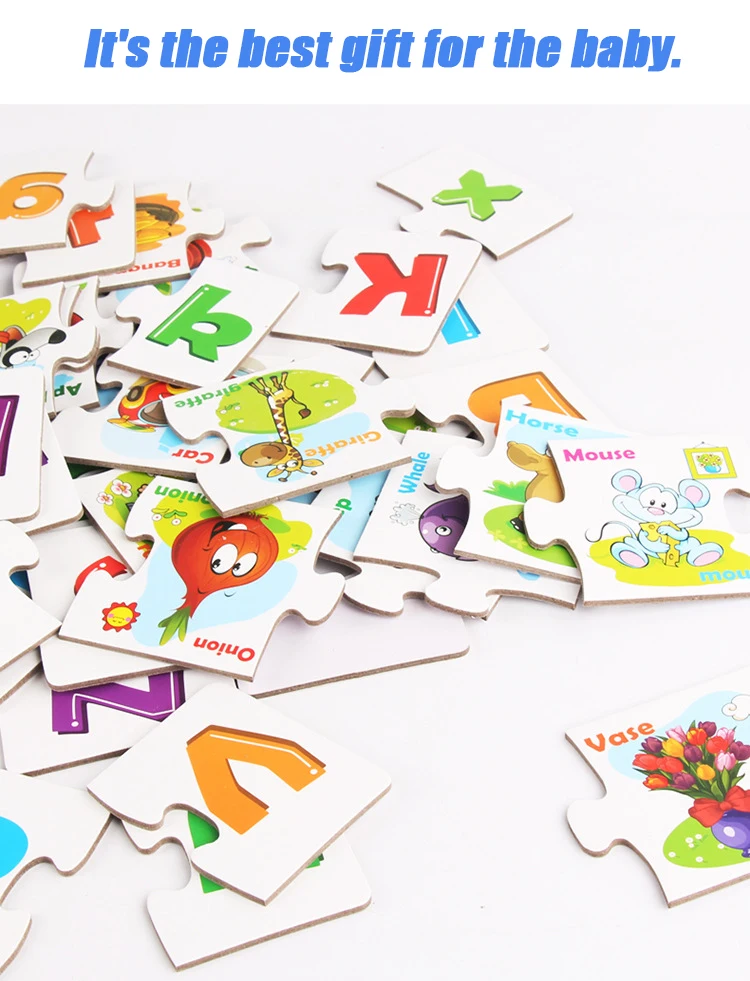 Children Large Matching Puzzle Games Early Learning Card My First Jigsaw Puzzle Toys for Children Kids Educational Toys Gift Boy