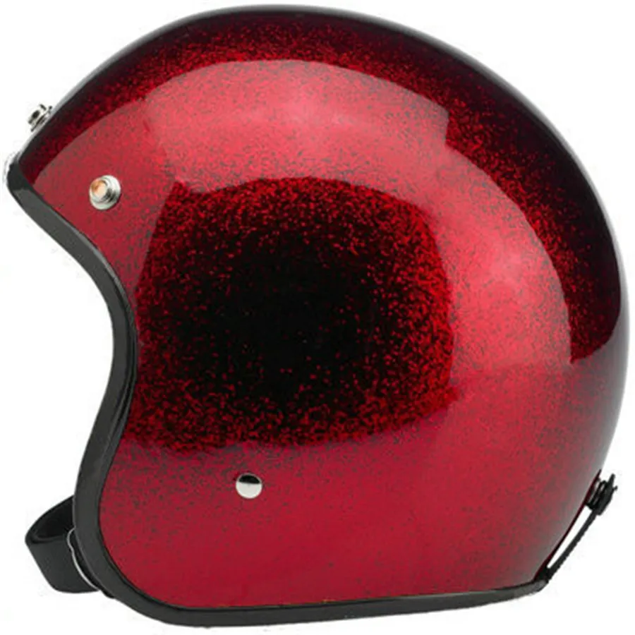 Серебряный casco de moto rcycle шлем Ретро винтажный мото rbike с открытым лицом полушлем Cruiser Touring Chopper Biker Кафе Racer