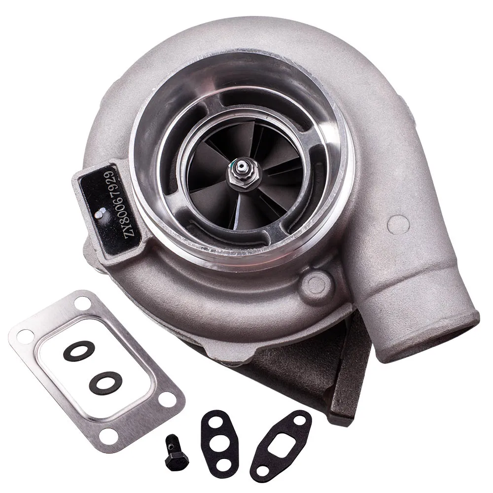 GT30 GT3037 GT3076R T3.82 A/R 51 полированное турбозарядное устройство 500 + HP T3 фланец внешнее