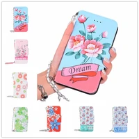 beautiful colorful flower floral flip wallet handbag leather case cover for iphone 12 mini 11 pro xs max x xr 8 7 6 6s plus se