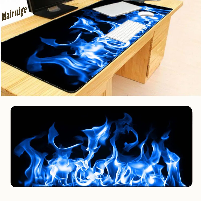 

Mairuige Drop Shipping Green Fire XL Big Game Mouse 900* 400 Black Edge Lock Mousepad Mouse Keyboard Mat Table Mat Mouse Mats