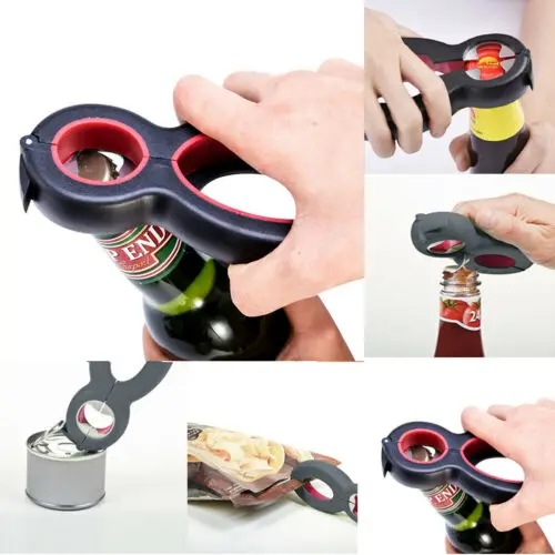 Multi-Tool 6 in 1 Bottle Openers Soda Soup Can Jelly Jar Opener Twist off Remover Dining Bar Tool | Дом и сад