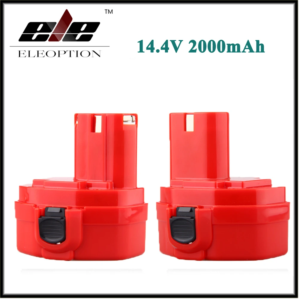 2 шт Eleoption 14,4 V 2000mAh Ni-CD аккумуляторная батарея для электроинструмента для Makita PA14 1420 1422 1433 1434 1435 1435F