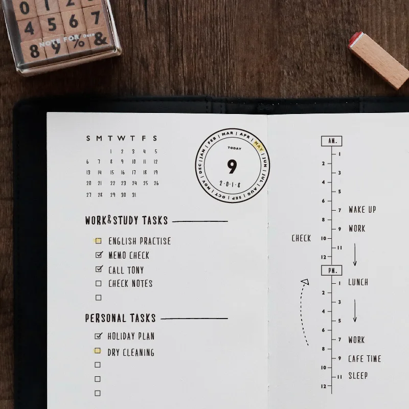 Украшение деревянная штемпельная Резина милый Планировщик Рождественский