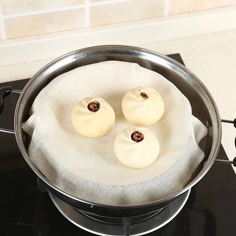 Хлопковые накладки для пароварки круглый хлопковый марлевый ящик паровой коврик набитые булочки паровые булочки отпариватель кухонная пароварка