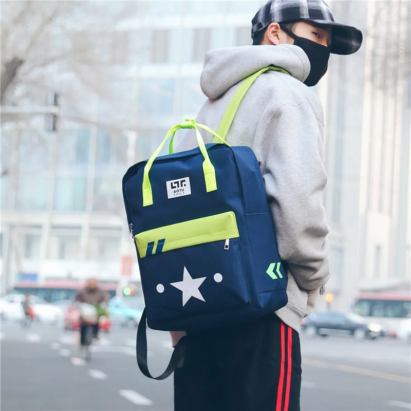 2018 новые холщовые сумки женские han edition ulzzang back pack Рюкзак Колледж кампус