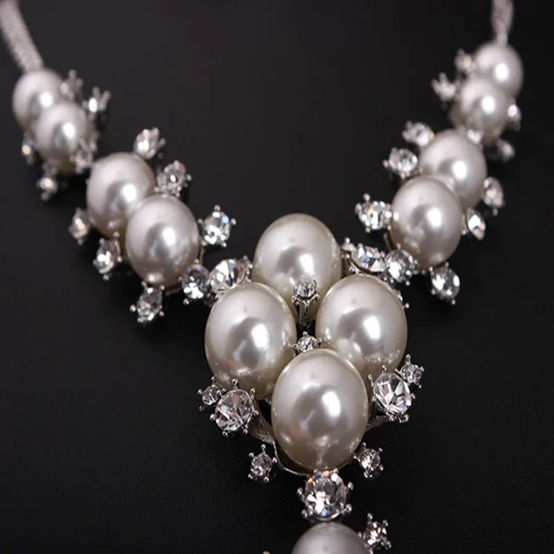 Роскошный комплект ювелирных изделий для невесты с кристаллами золотого цвета