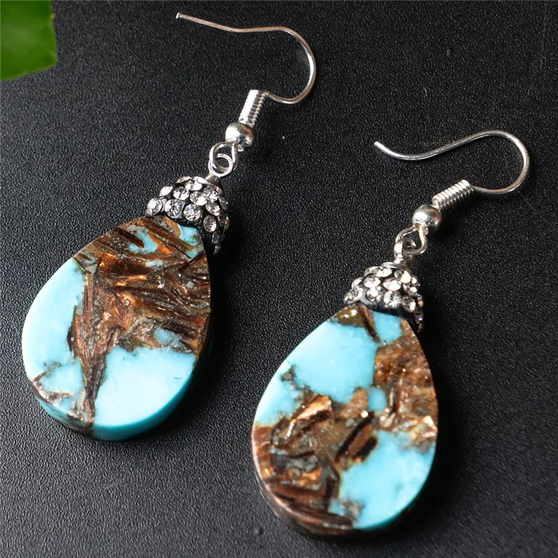 Женские серьги уникальные натуральные висячие дизайнерские богемные