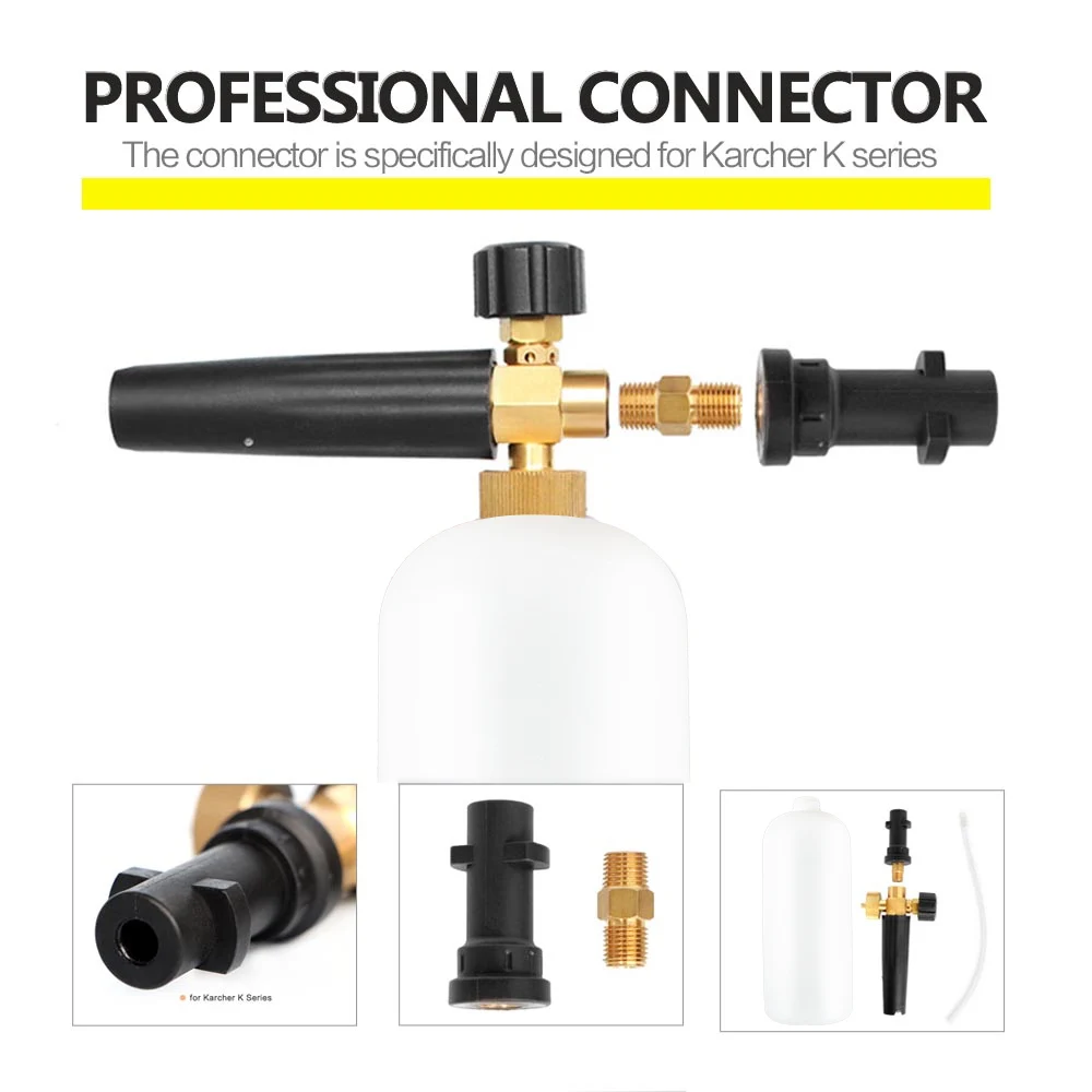 Высокая Давление снег пена Лэнс для karcher k серии Мыло пенообразователь Регулируемый пенные насадки профессиональные пены генератор Мытьё автомобиля