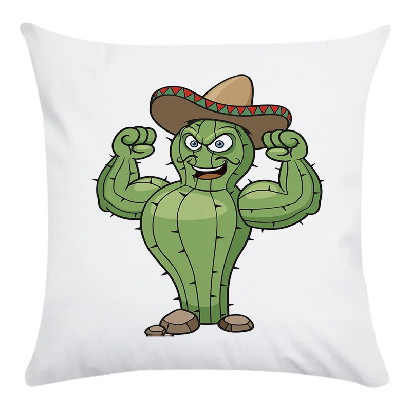 Подушка с изображением кактуса декоративные подушки для дивана мягкая подушка