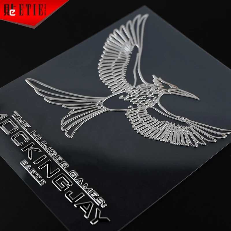 Наклейка с логотипом ETIE для автомобилей Mockingjay клейкая эмблема из никелевого