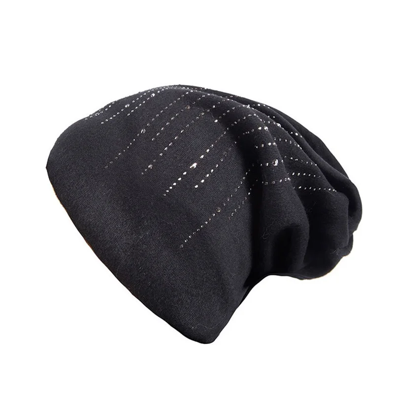 Письмо хеджирования Cap Женщины Skullies шапочки Вязание Вязаные шапки капот двойной