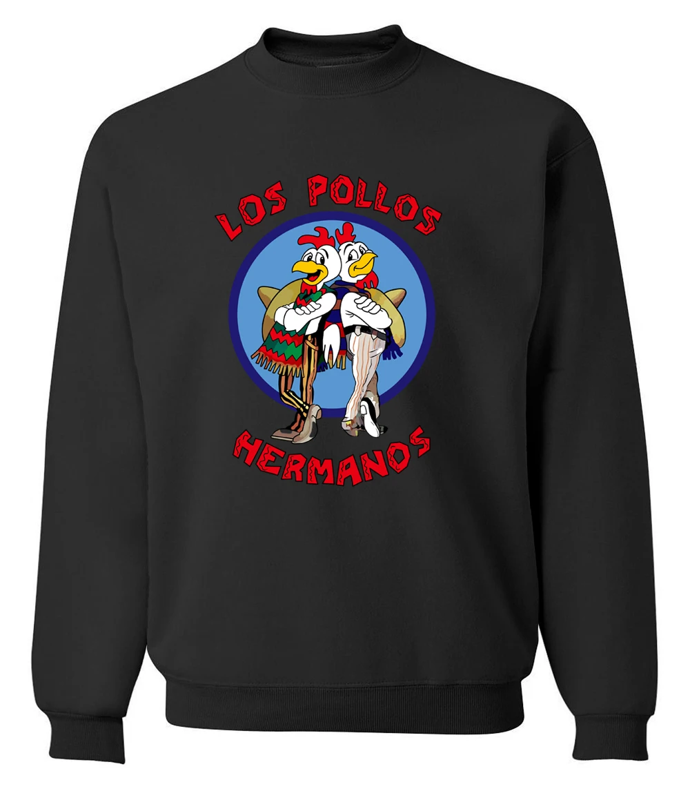 Мужские модные толстовки с надписью «Breaking Bad», LOS POLLOS Hermanos the Chicken Brothers, новинка, весенне-зимние модные толстовки с капюшоном, мужские S-2XL - Цвет: black