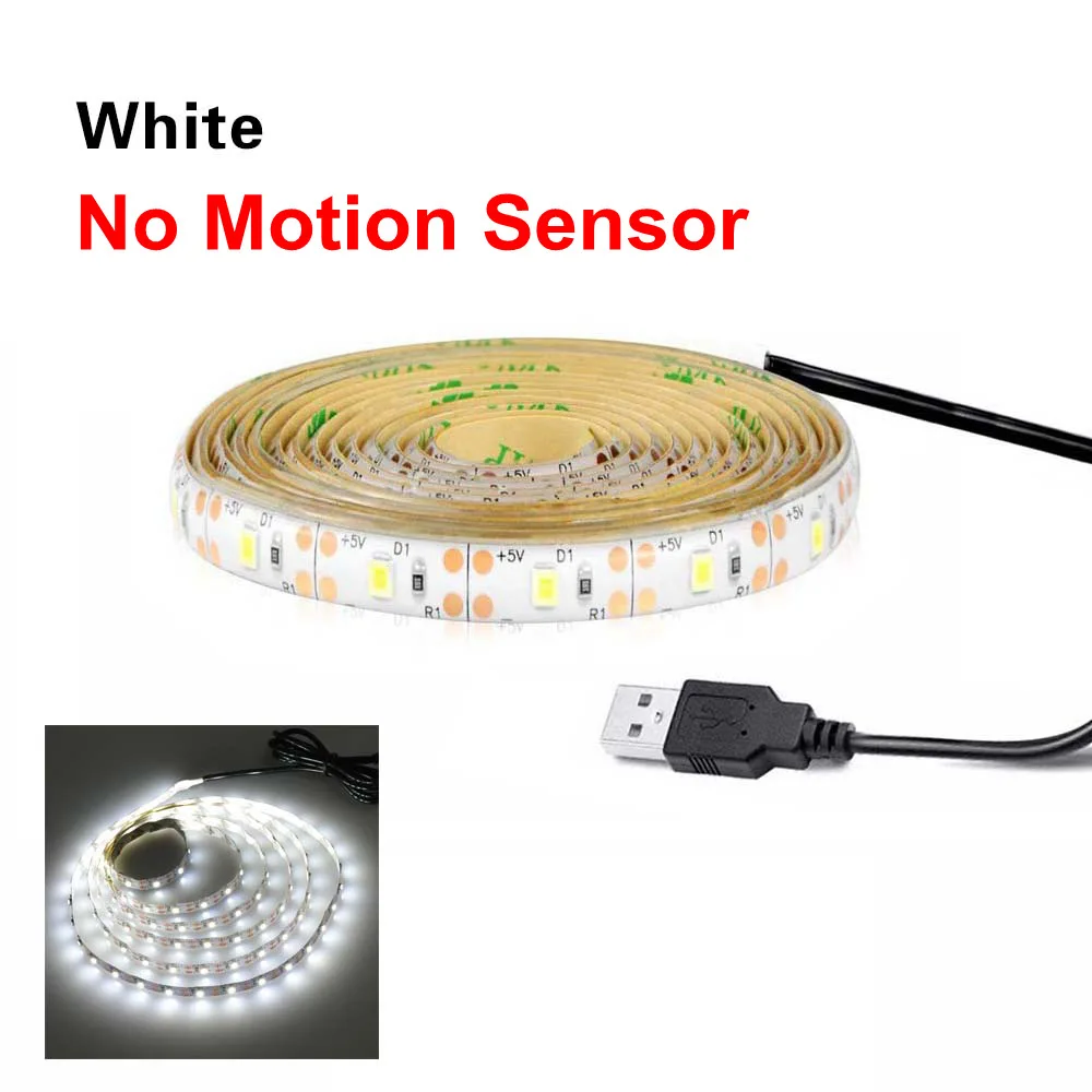 No Motion Sensor Прикроватный Ночной светильник с PIR датчиком движения Инфракрасный корпус 1 м/2 м/3M светодиодный светильник для шкафа лестницы кухни комнаты ночной Детектор лампы - Испускаемый цвет: No Motion Sensor