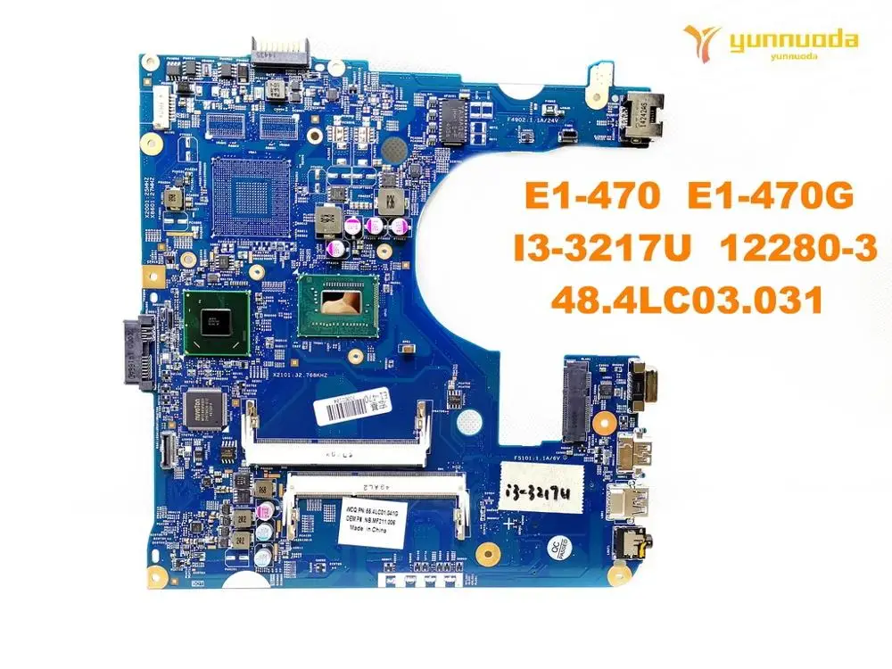 Оригинальный Для ACER E1 470 Материнская плата ноутбука 470G I3 3217U 12280 3 48.4LC03.031