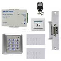 diysecur 125khz rfid reader password keypad door access control security system strike lock door lock remote control kit w4