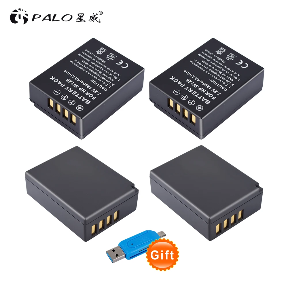 

4pcs NP-W126 1200mAh Li-ion battery NP W126 Rechargeable Battery for Fujifilm FinePix HS30EXR HS50EXR X-A1 X-E1 X-E2 X-M1 X-Pro1
