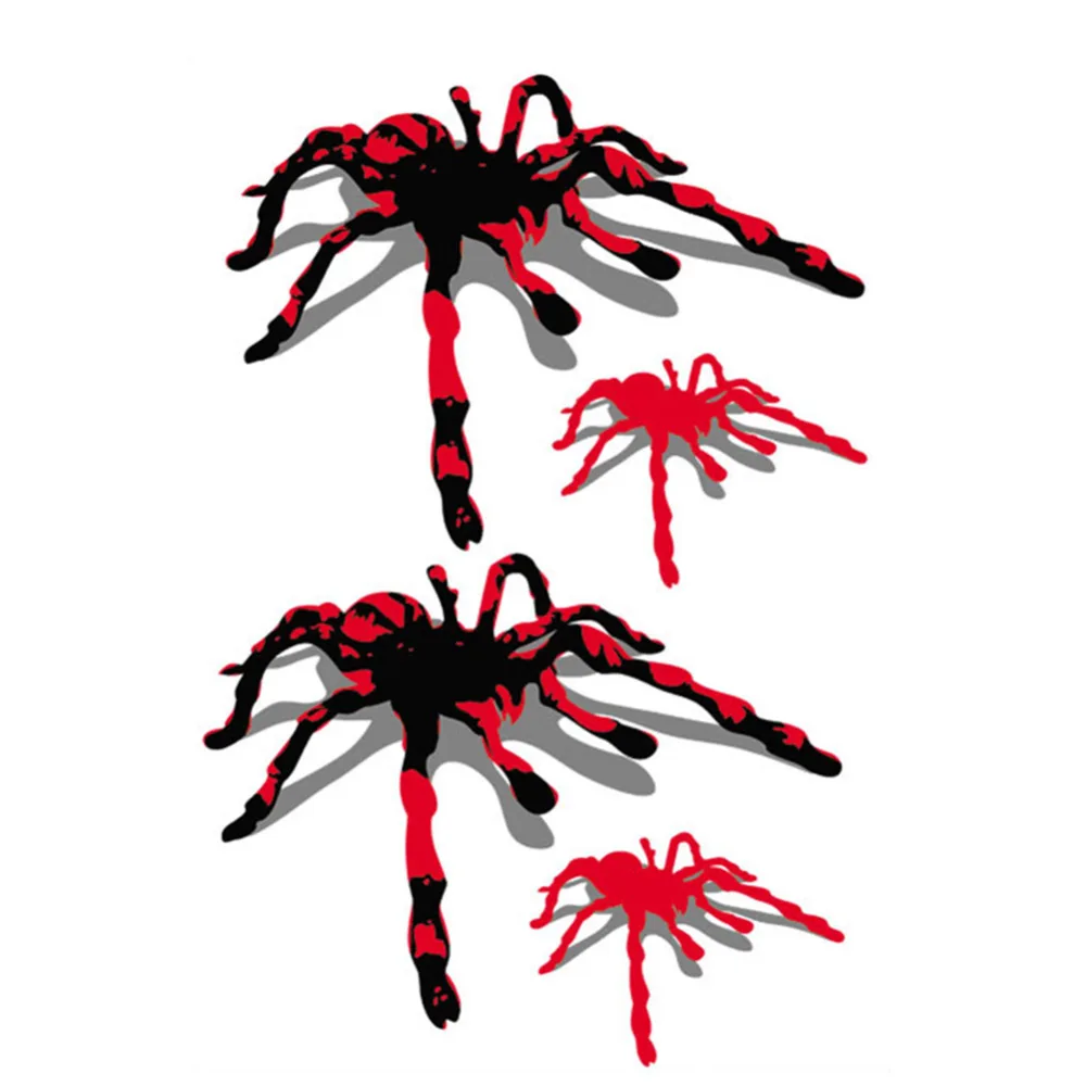 Креативная наклейка на машину мотоцикл украшение террор крутой красный паук