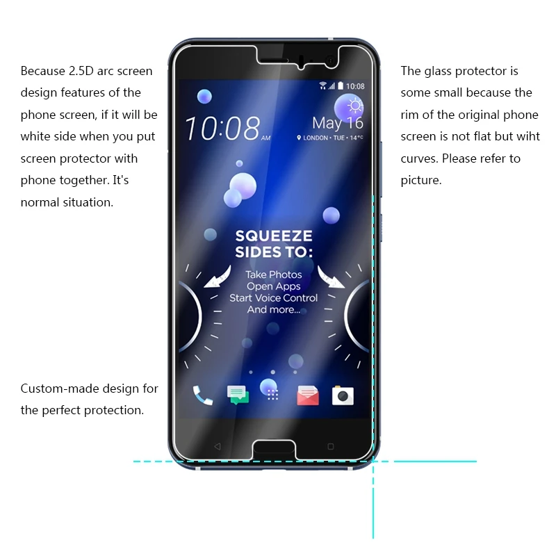 2 шт. закаленное Стекло СПС Стекло htc U11 Экран протектор СПС htc U11 U 11 Стекло для htc U11/Vive против царапин защитная пленка