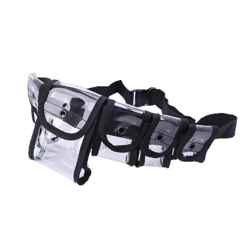 Fashion Unisex Transparent Waist Bags Fanny Pack Men Women Shoulder Chest Bag Multi-pocket Mini Holographic Belt Bum Bag
