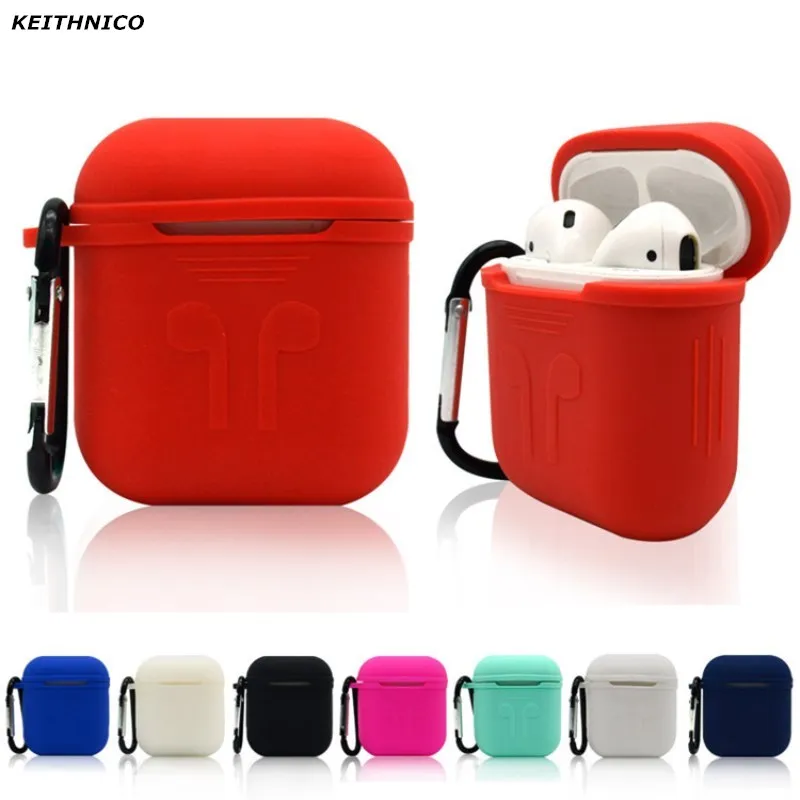 

1PC Silicone Earphone Case For Apple AirPods Case Skin Cover Shock Proof Protector Sleeve True Wireless Earphone Box Accessories